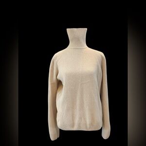 The Edinburgh Woollen Mill soft peach lambswool angora turtleneck EUC Size M